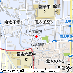 大阪府八尾市南太子堂3丁目5周辺の地図