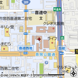 大阪市立心身障がい者リハビリテーションセンター周辺の地図