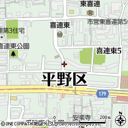 市営東喜連第四住宅周辺の地図