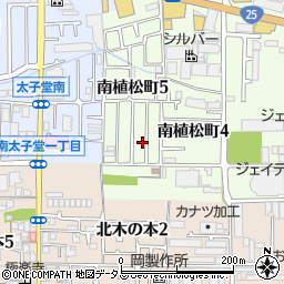 大阪府八尾市南植松町5丁目173周辺の地図
