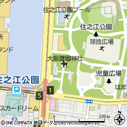 大阪護國神社周辺の地図