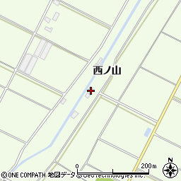 愛知県田原市西山町西ノ山周辺の地図