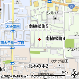 大阪府八尾市南植松町5丁目195周辺の地図
