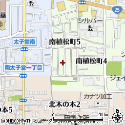大阪府八尾市南植松町5丁目225周辺の地図