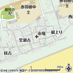 愛知県田原市赤羽根町（市場）周辺の地図