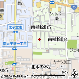 大阪府八尾市南植松町5丁目224周辺の地図
