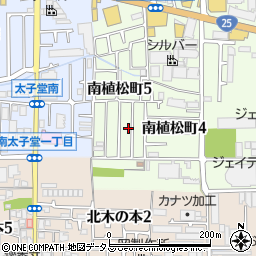 大阪府八尾市南植松町5丁目168周辺の地図