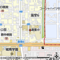 大阪市立湯里小学校周辺の地図