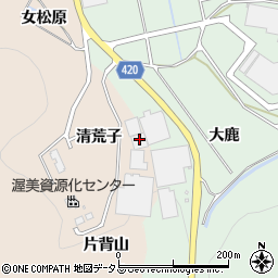 愛知県田原市福江町片背山2周辺の地図