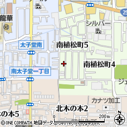 大阪府八尾市南植松町5丁目265周辺の地図