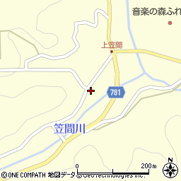 奈良県宇陀市室生上笠間2982周辺の地図