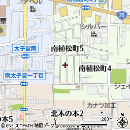 大阪府八尾市南植松町5丁目220周辺の地図