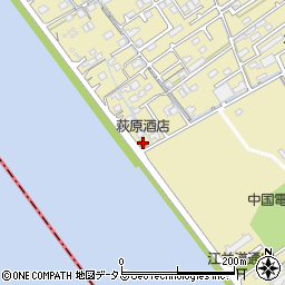 萩原酒店周辺の地図
