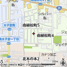 大阪府八尾市南植松町5丁目165周辺の地図