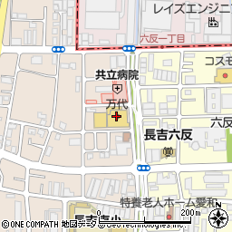 ｍａｎｄａｉ長吉店周辺の地図