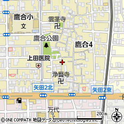 ＊大阪市東住吉区鷹合4丁目8[堤]駐車場周辺の地図
