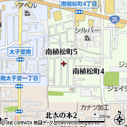 大阪府八尾市南植松町5丁目205周辺の地図