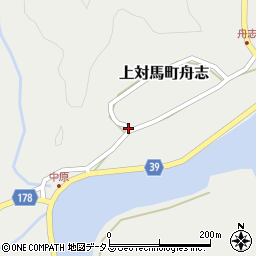 長崎県対馬市上対馬町舟志453周辺の地図