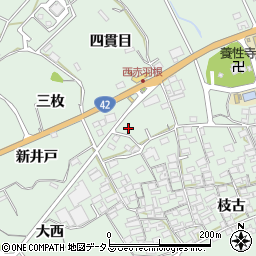 愛知県田原市赤羽根町四貫目128-6周辺の地図