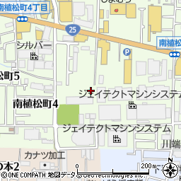 大阪府八尾市南植松町周辺の地図
