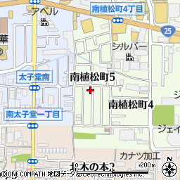 大阪府八尾市南植松町5丁目212周辺の地図