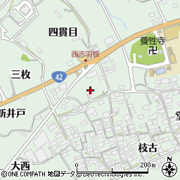 愛知県田原市赤羽根町四貫目周辺の地図