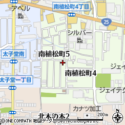 大阪府八尾市南植松町5丁目155周辺の地図