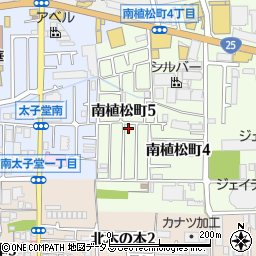 大阪府八尾市南植松町5丁目208周辺の地図