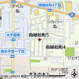 大阪府八尾市南植松町5丁目210周辺の地図