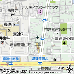 奥野組　喜連寮周辺の地図