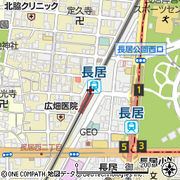 長居駅周辺の地図