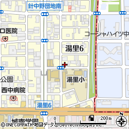 カギの１１０番救急車湯里・東部市場前・住道矢田・照ヶ丘矢田周辺の地図