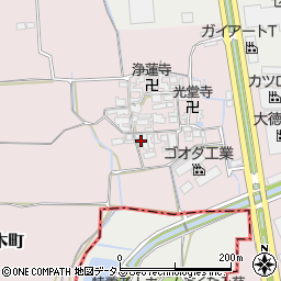 奈良県大和郡山市椎木町427-1周辺の地図