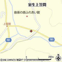 奈良県宇陀市室生上笠間447周辺の地図