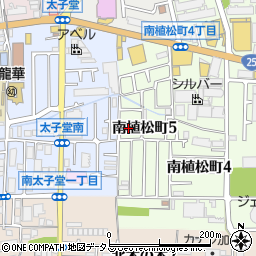 大阪府八尾市南植松町5丁目121周辺の地図