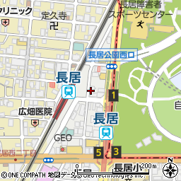 ほっかほっか亭　ＪＲ長居駅前店周辺の地図