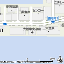 大阪中央冷蔵南港工場周辺の地図