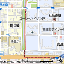大阪市営西喜連第３住宅５号館周辺の地図