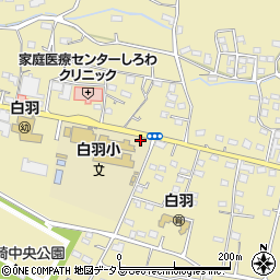 白羽小学校前周辺の地図