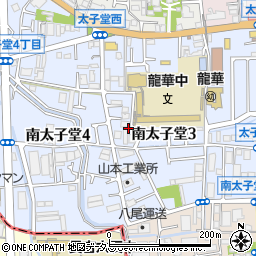 大阪府八尾市南太子堂周辺の地図
