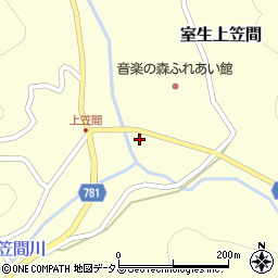 奈良県宇陀市室生上笠間434周辺の地図