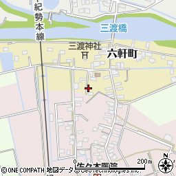 三重県松阪市六軒町31-7周辺の地図