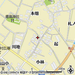 愛知県田原市亀山町川地33周辺の地図