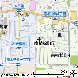 大阪府八尾市南植松町5丁目110周辺の地図