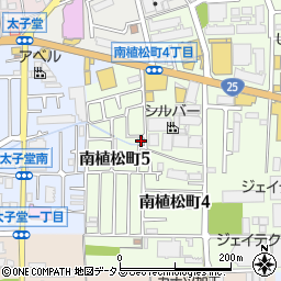 大阪府八尾市南植松町5丁目74周辺の地図