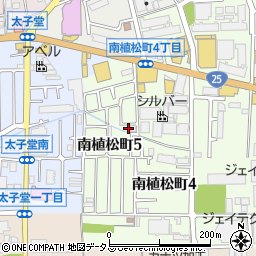 大阪府八尾市南植松町5丁目78周辺の地図