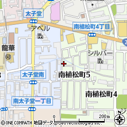 大阪府八尾市南植松町5丁目104周辺の地図