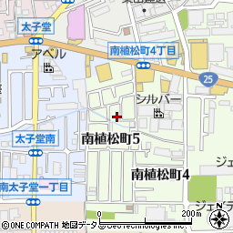 大阪府八尾市南植松町5丁目89周辺の地図