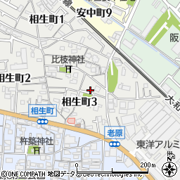 大阪府八尾市相生町周辺の地図