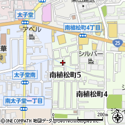 大阪府八尾市南植松町5丁目99周辺の地図